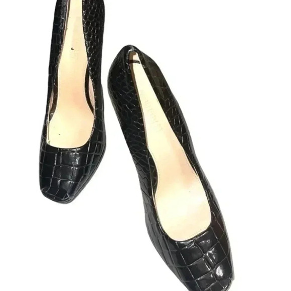 COLIN STUART PEEP TOE LEATHER PUMPS - Picture 10 of 11